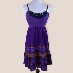 Free People Embroidered Dress Size 10